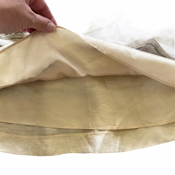 Alfani Linen Silk Pleated Midi Skirt Sz. 4 - Picture 5 of 7